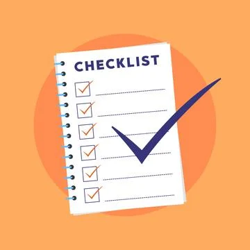 Checklist Notebook With Check Mark Illustration Stock Illustration
