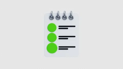 Checklist notebook symbol for task completion 3d animation Stock Footage 319994430