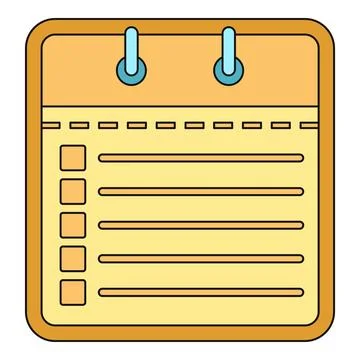 Checklist notebook for task management and organization Stock Illustration
