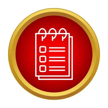 Checklist notepad icon representing task planning and organization Stock Illustration