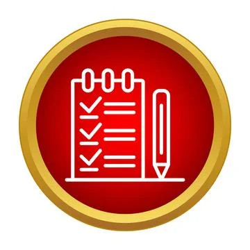 Checklist notepad with pencil for task management Stock Illustration