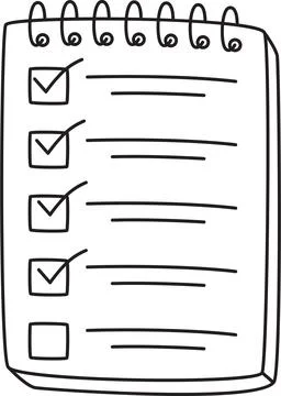 Checklist or To-Do List with Checkmarks Illustration Stock Illustration