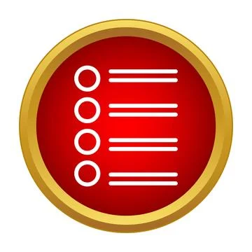 Checklist or to do list icon button Stockillustratie