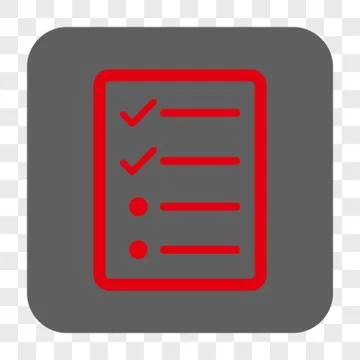 Checklist Page Interface Toolbar Button Stock Illustration