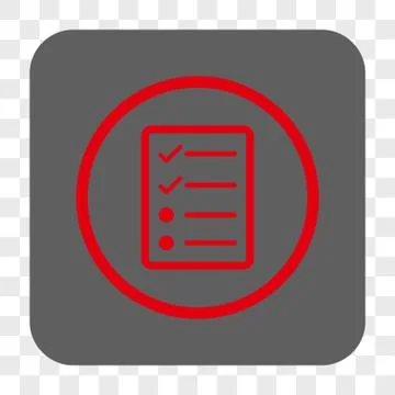 Checklist Page Interface Toolbar Button 스톡 일러스트