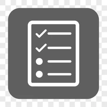 Checklist Page Rounded Square Button Illustrazione stock