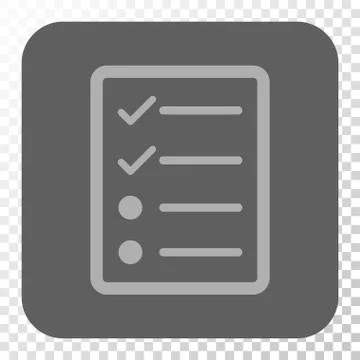 Checklist Page Rounded Square Button Illustrazione stock