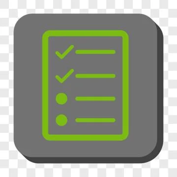 Checklist Page Rounded Square Button 스톡 일러스트