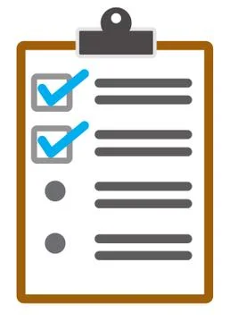 Checklist page vector icon. flat style. checklist sign. Stock Illustration
