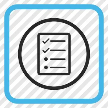 Checklist Page Vector Icon In a Frame Stock-Illustration