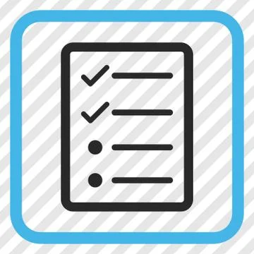 Checklist Page Vector Icon In a Frame Stock Illustration