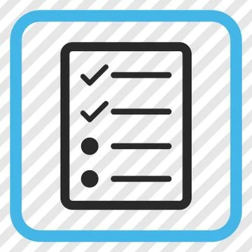 Checklist Page Vector Icon In a Frame Stock Illustration