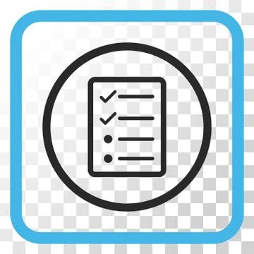 Checklist Page Vector Icon In a Frame イラスト素材
