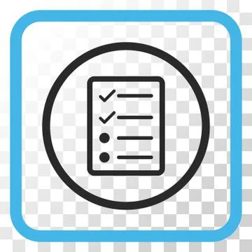 Checklist Page Vector Icon In a Frame Stock-Illustration