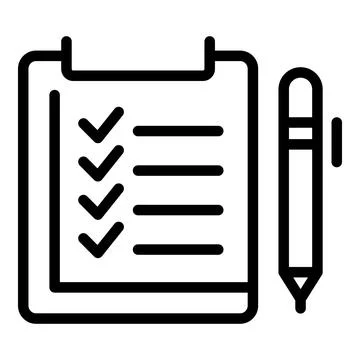 Checklist parcel icon outline vector. Track location Stock-Illustration