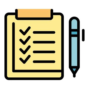 Checklist parcel icon vector flat Stock Illustration