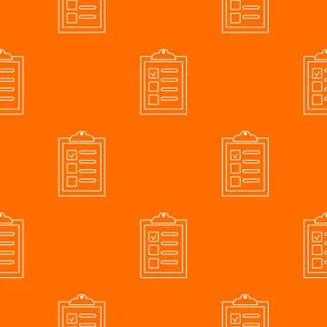 Checklist pattern orange Illustrazione stock