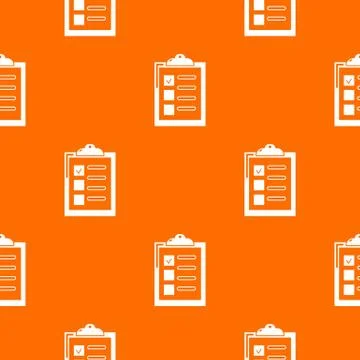 Checklist pattern orange Illustrazione stock