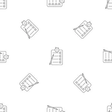 Checklist pattern seamless Stock Illustration