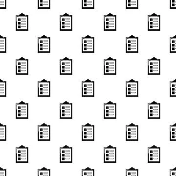 Checklist pattern vector seamless Stock Illustration