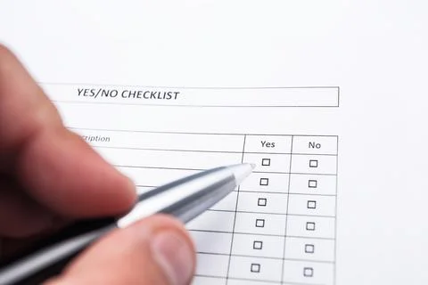 Checklist with a pen. Stock Photos