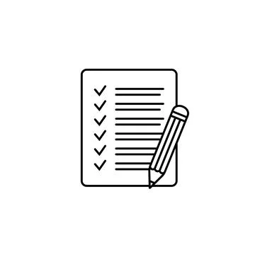 Checklist pencil vector icon. Stock Illustration