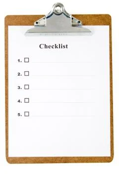 Checklist Stock Photos
