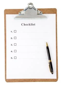 Checklist Foto stock