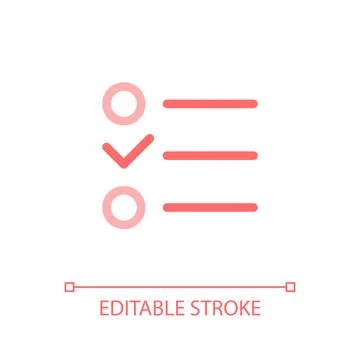 Checklist pixel perfect color linear ui icon Stock Illustration