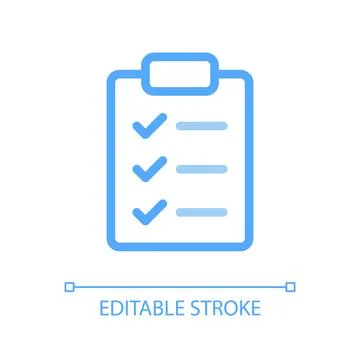 Checklist pixel perfect color linear ui icon Stock Illustration