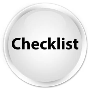 Checklist premium white round button Stock Illustration