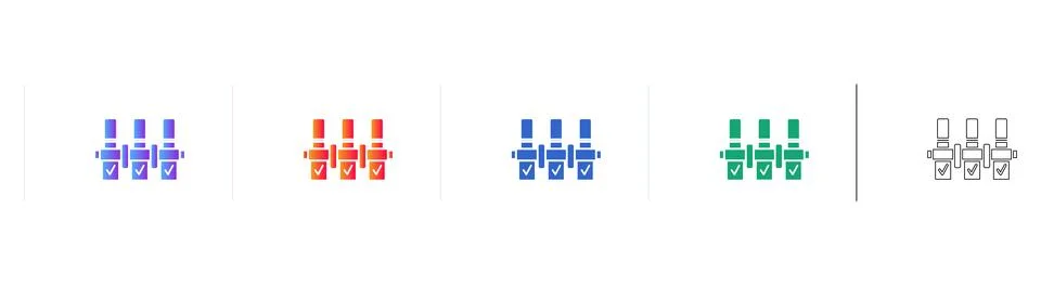 Checklist Process Flow Illustration Illustrazione stock