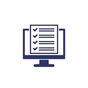 Checklist, project management software icon Stock Illustration