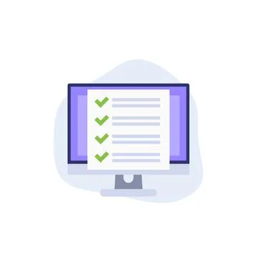 Checklist, project management software vector icon Stock Illustration