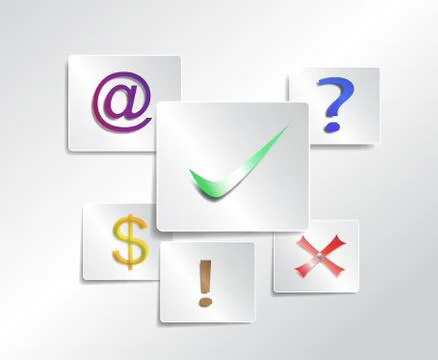 Checklist question sign 2 Stock Illustration