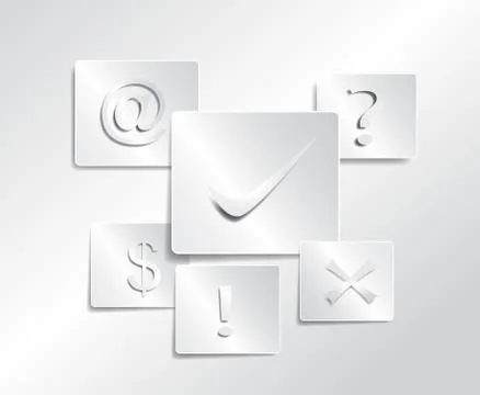 Checklist question sign Stock Illustration