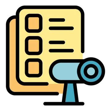 Checklist realization icon vector flat Illustrazione stock