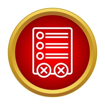 Checklist refusing survey options with red background Stock Illustration