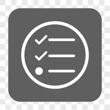 Checklist Rounded Square Button Illustrazione stock