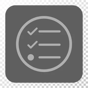 Checklist Rounded Square Button イラスト素材