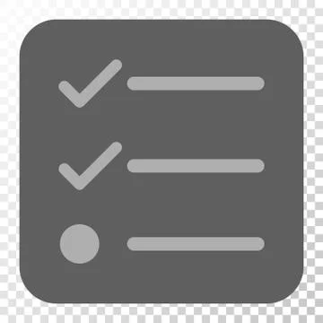 Checklist Rounded Square Button Illustrazione stock