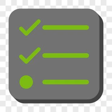 Checklist Rounded Square Button 스톡 일러스트