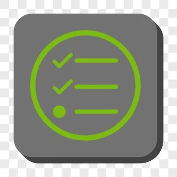 Checklist Rounded Square Button Stock Illustration