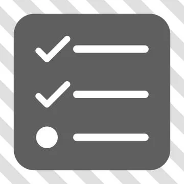 Checklist Rounded Square Button Illustrazione stock