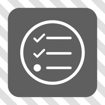 Checklist Rounded Square Button Illustrazione stock