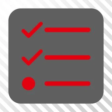 Checklist Rounded Square Button Illustrazione stock