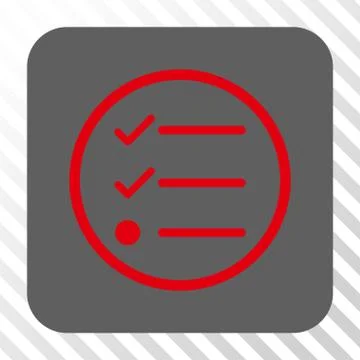 Checklist Rounded Square Button Stock Illustration