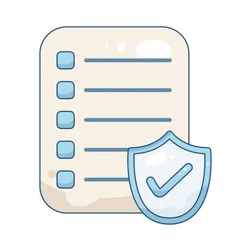Checklist with security shield Stockillustratie