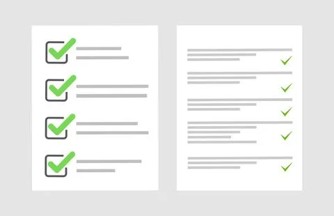 Checklist set, complete tasks. Premium quality. Modern flat design graphic Stock Illustration