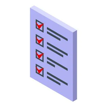 Checklist showing completed tasks with red check marks in check boxes Stock Illustration